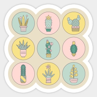 in love with succulents Sticker